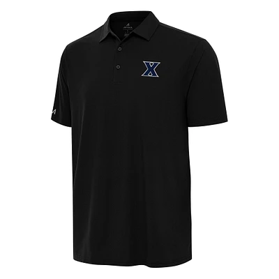 Men's Antigua Black Xavier Musketeers Era Polo
