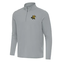 Men's Antigua Gray Wichita State Shockers Intent Quarter-Zip Top