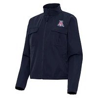 Women's Antigua  Navy Arizona Wildcats Even Par Full-Zip Jacket