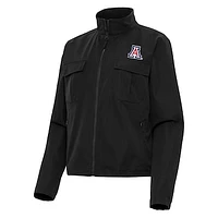 Women's Antigua  Black Arizona Wildcats Even Par Full-Zip Jacket