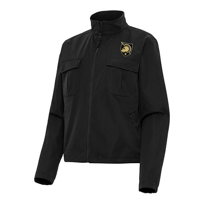 Women's Antigua  Black Army Knights Even Par Full-Zip Jacket