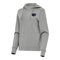Women's Antigua Heather Gray Penn State Nittany Lions Justice Pullover Hoodie