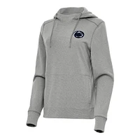 Women's Antigua Heather Gray Penn State Nittany Lions Justice Pullover Hoodie