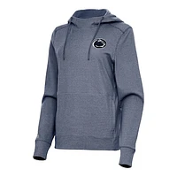 Women's Antigua Heather Navy Penn State Nittany Lions Justice Pullover Hoodie