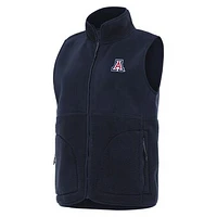 Women's Antigua  Navy Arizona Wildcats Nostalgic Full-Zip Vest