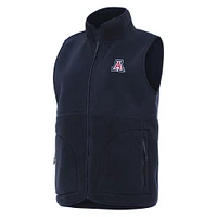 Women's Antigua  Navy Arizona Wildcats Nostalgic Full-Zip Vest