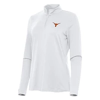 Women's Antigua White Texas Longhorns Reprocess Quarter-Zip Top