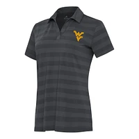 Women's Antigua Pewter West Virginia Mountaineers Tunnel Polo