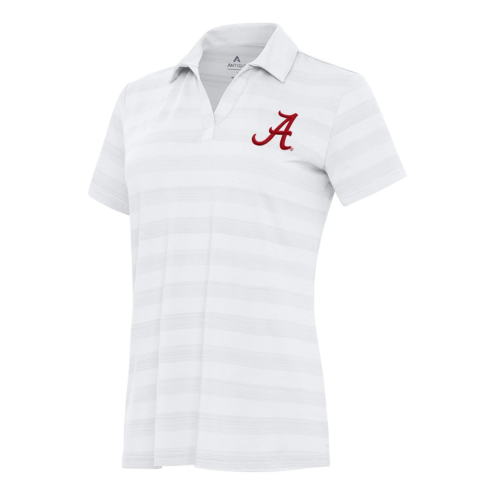 Women's Antigua White Alabama Crimson Tide Tunnel Polo