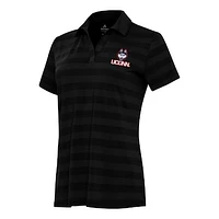 Women's Antigua Black UConn Huskies Tunnel Polo