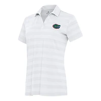 Women's Antigua White Florida Gators Tunnel Polo