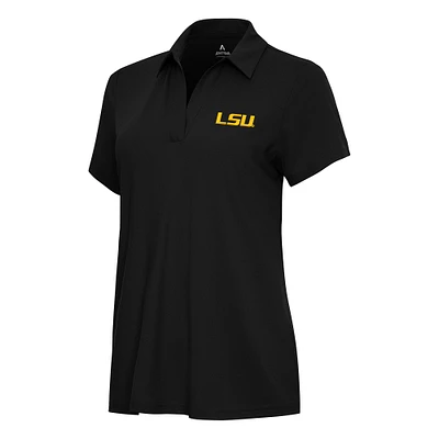 Women's Antigua Black LSU Tigers Era Polo