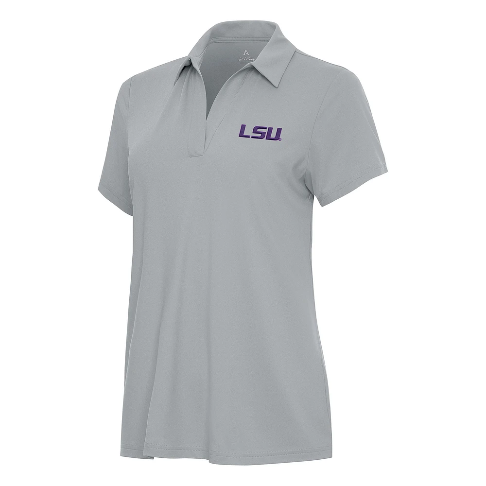Women's Antigua Gray LSU Tigers Era Polo