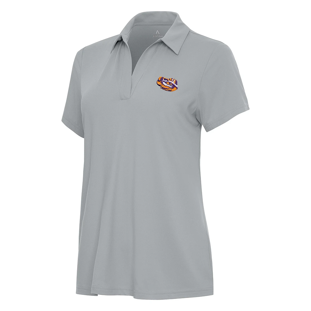 Women's Antigua Gray LSU Tigers Era Polo