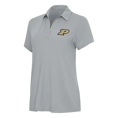 Women's Antigua Gray Purdue Boilermakers Era Polo