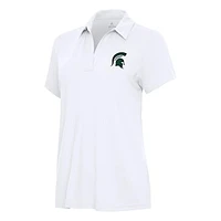 Women's Antigua White Michigan State Spartans Era Polo