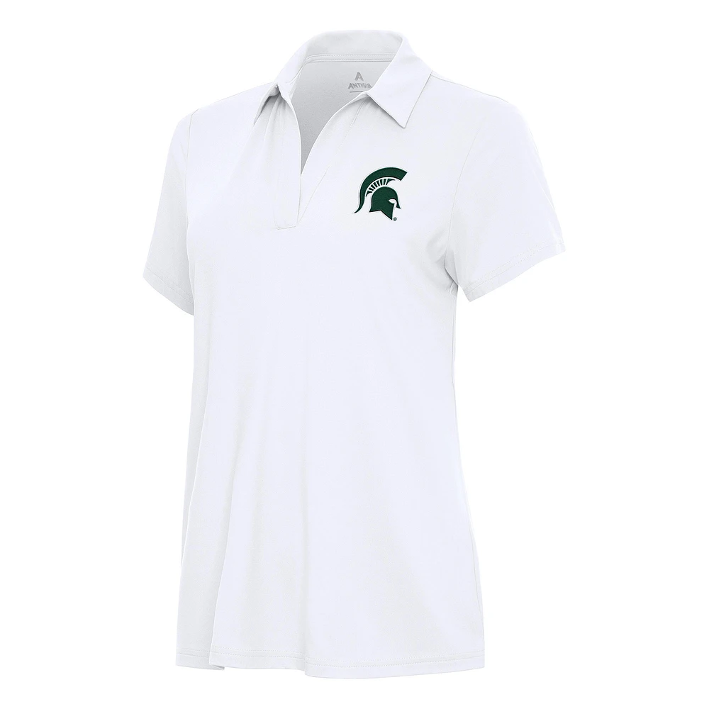 Women's Antigua White Michigan State Spartans Era Polo