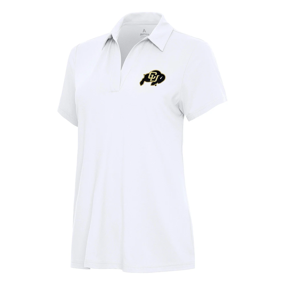 Women's Antigua White Colorado Buffaloes Era Polo