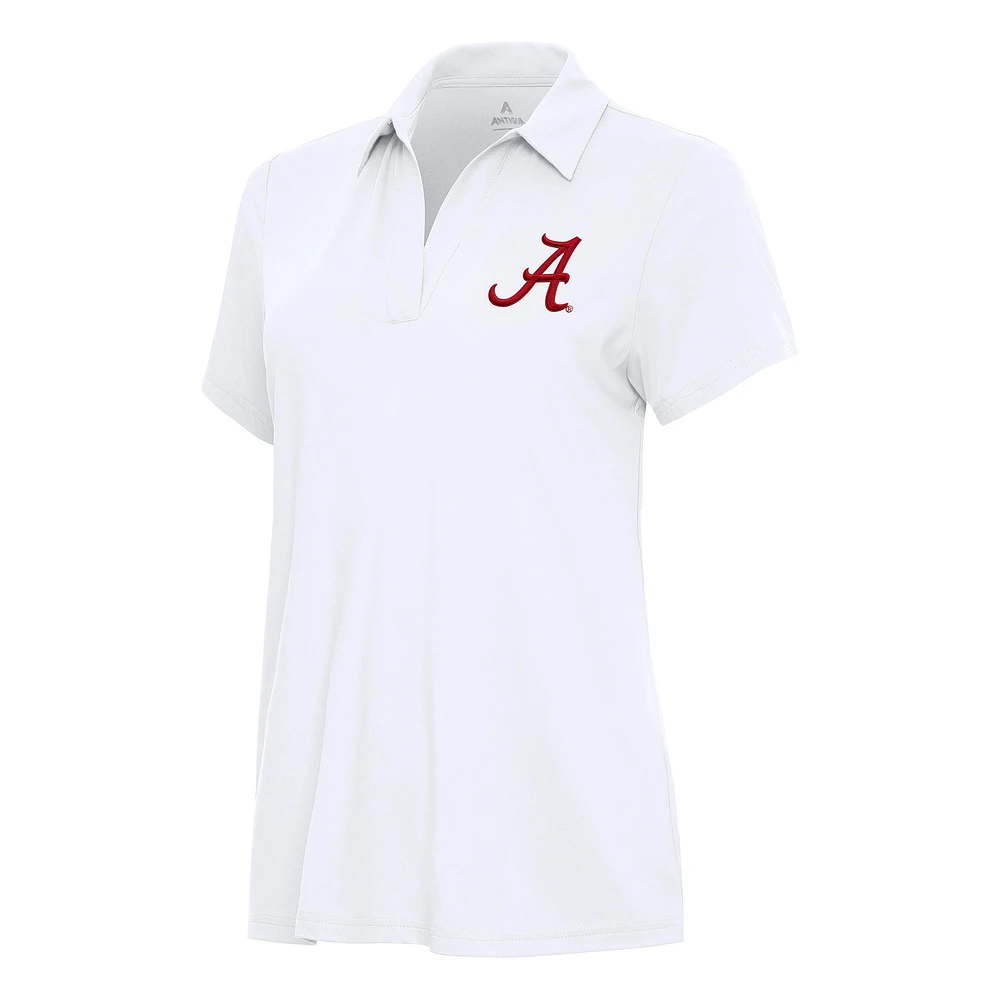 Women's Antigua White Alabama Crimson Tide Era Polo