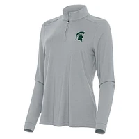 Women's Antigua Michigan State Spartans Intent Quarter-Zip Top