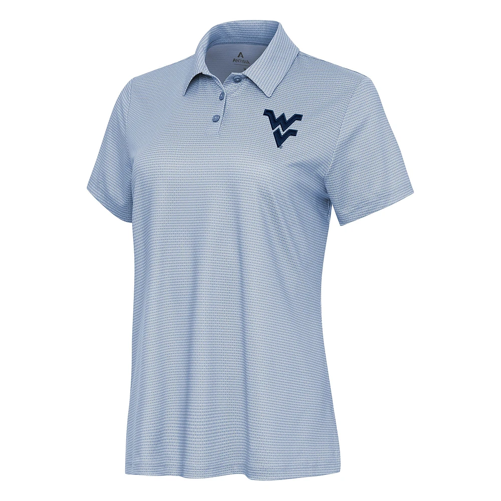 Women's Antigua White West Virginia Mountaineers Rings Polo