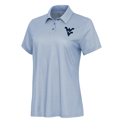Women's Antigua  White West Virginia Mountaineers Rings Polo