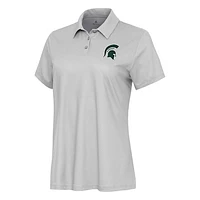 Women's Antigua  White Michigan State Spartans Rings Polo