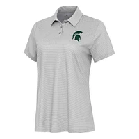 Women's Antigua  White Michigan State Spartans Rings Polo