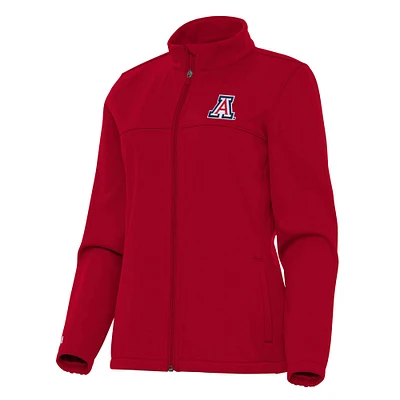 Women's Antigua Red Arizona Wildcats Links 2 Full-Zip Golf Jacket