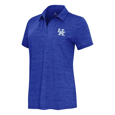 Women's  Antigua Heather Royal Kentucky Wildcats Layout V-Neck Polo
