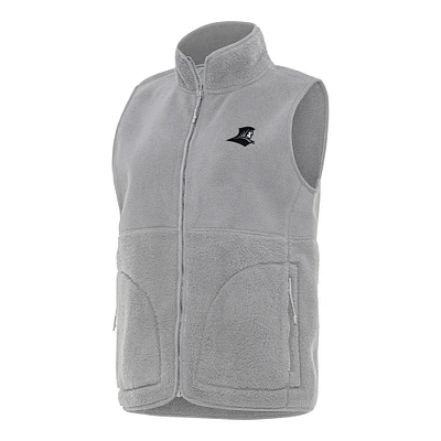 Women's Antigua  Gray Providence Friars Nostalgic Full-Zip Vest