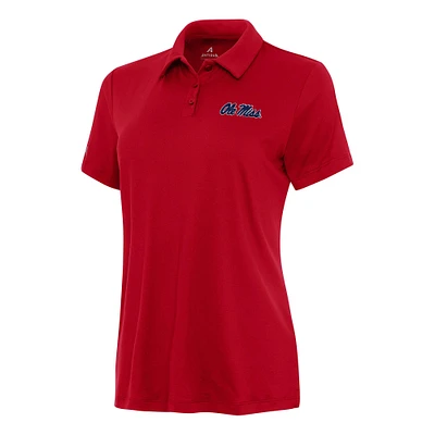 Women's Antigua Red Ole Miss Rebels Reprocess Polo