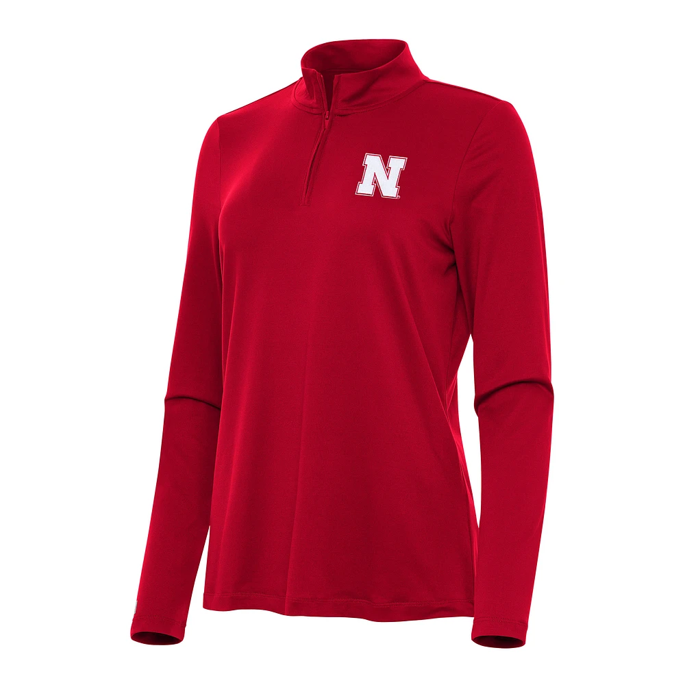 Women's Antigua Nebraska Huskers Reprocess Quarter-Zip Top