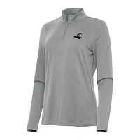 Women's Antigua Gray Providence Friars Reprocess Quarter-Zip Top
