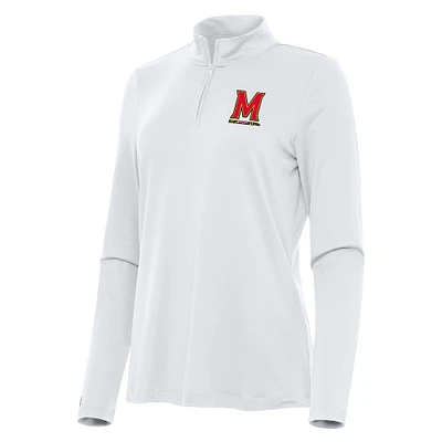 Women's Antigua Maryland Terrapins Reprocess Quarter-Zip Top