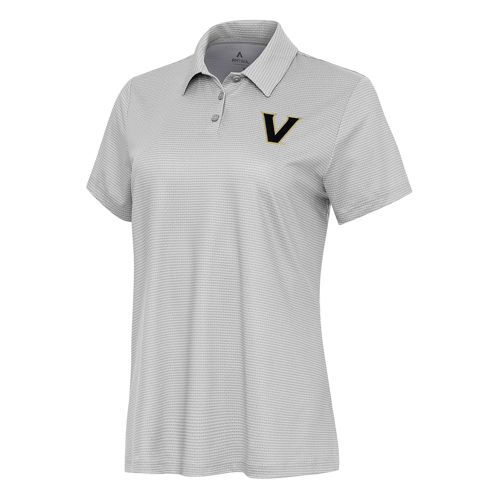 Women's Antigua White/Gray Vanderbilt Commodores Rings Polo