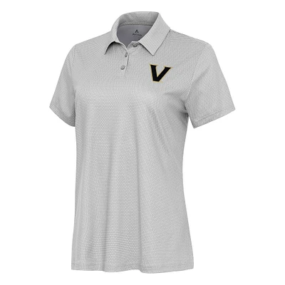 Women's Antigua White/Gray Vanderbilt Commodores Rings Polo