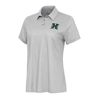 Women's Antigua White/Gray Hawaii Rainbow Warriors Rings Polo