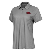 Women's Antigua White/Black Arkansas Razorbacks Rings Polo