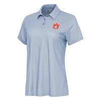 Women's Antigua White/Light Blue Auburn Tigers Rings Polo