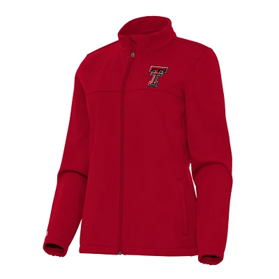 Women's Antigua Red Texas Tech Raiders Links 2 Golf Full-Zip Jacket