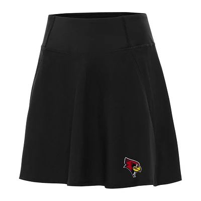 Women's Antigua Black Illinois State Redbirds Chip Skort