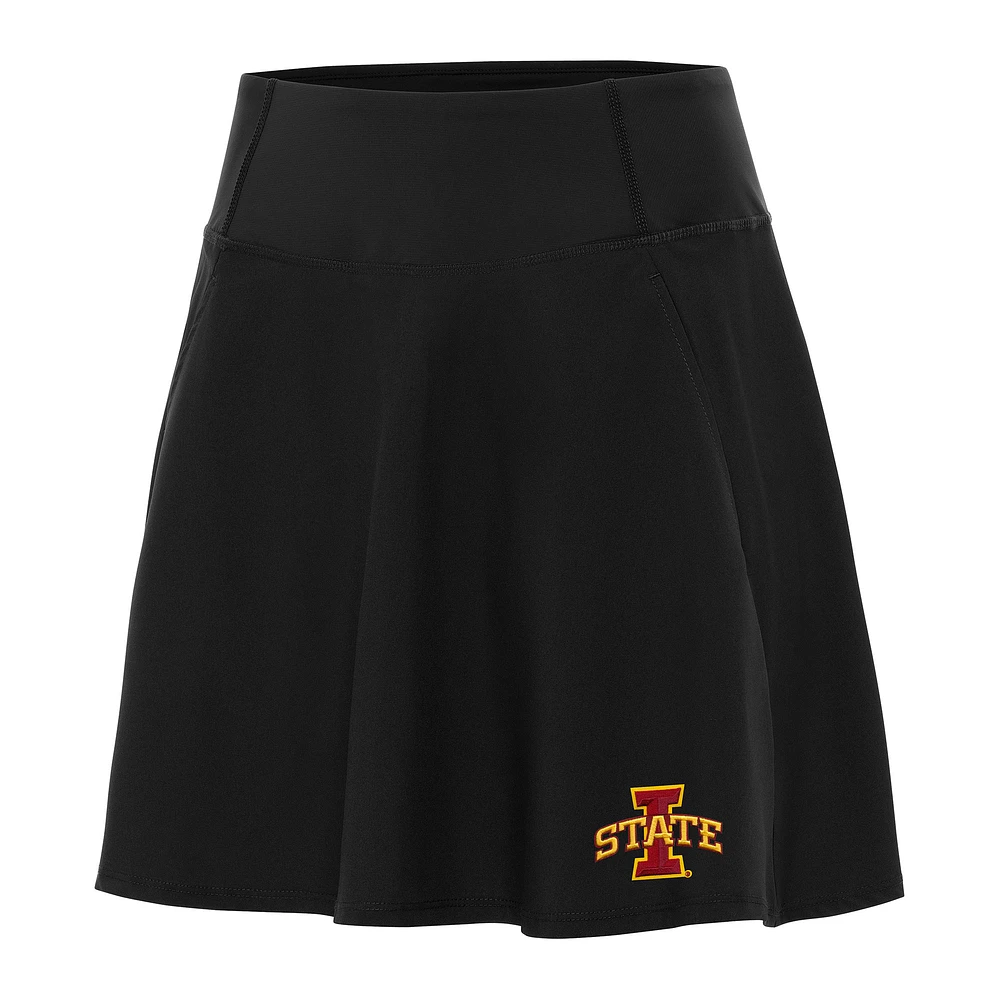 Women's Antigua Black Iowa State Cyclones Chip Skort