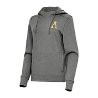 Women's Antigua Heather Appalachian State Mountaineers Justice Pullover Hoodie