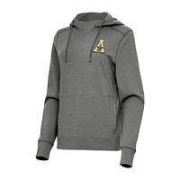Women's Antigua Heather Appalachian State Mountaineers Justice Pullover Hoodie