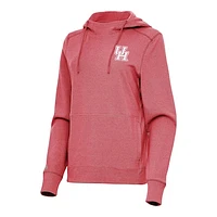 Women's Antigua Heather Houston Cougars Justice Pullover Hoodie