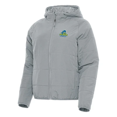 Women's Antigua Delaware Fightin' Blue Hens Universe Full-Zip Puffer Jacket