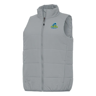 Women's Antigua Gray Delaware Fightin' Blue Hens Experience Full-Zip Vest