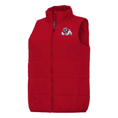 Women's Antigua Red Fresno State Bulldogs Experience Full-Zip Vest