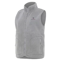 Women's Antigua  Gray Gonzaga Bulldogs Nostalgic Full-Zip Vest